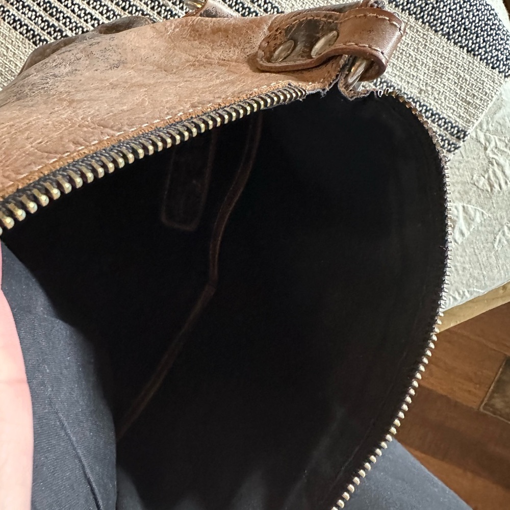 Bed Stu Two-Tone Leather Bag in Brown and Black - Picture 4 of 4